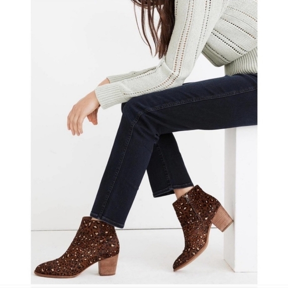 Madewell Shoes - Madewell Becca Bootie Rich Brown Multi Haircalf 6.5 M